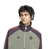 Veste demi-zip adidas verte Bayern Munich Terrace Icons pour homme