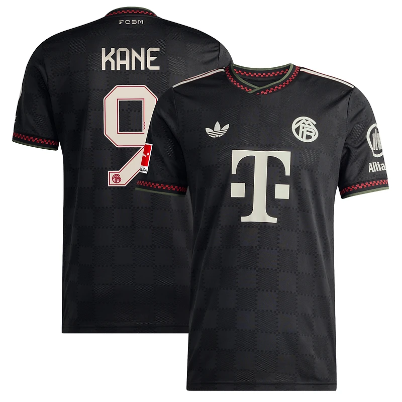 Men's adidas Harry Kane Black Bayern Munich 2025/26 Third Authentic Player Jersey