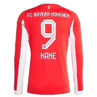 Maillot manches longues adidas Harry Kane rouge Bayern Munich 2025/26 Domicile Réplique Homme