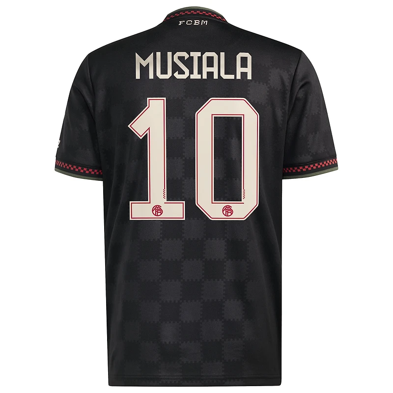 Maillot de joueur adidas Jamal Musiala noir Bayern Munich 2025/26 troisième réplique pour homme