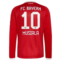 Maillot adidas Jamal Musiala rouge Bayern Munich 2026/27 domicile réplique à manches longues pour homme