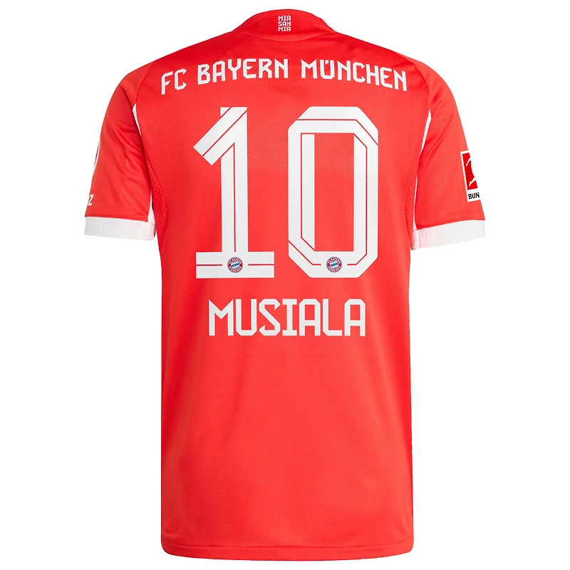Maillot de joueur authentique adidas Jamal Musiala rouge Bayern Munich Domicile 2025/26 pour homme