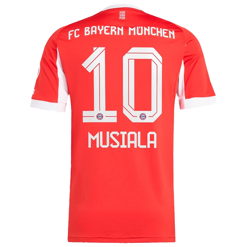 Men's adidas Jamal Musiala Red Bayern Munich Home 2025/26 Replica Player Jersey