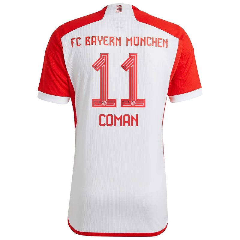 Maillot Réplique Domicile Bayern Munich 2023/24 adidas Kingsley Coman Blanc pour Homme