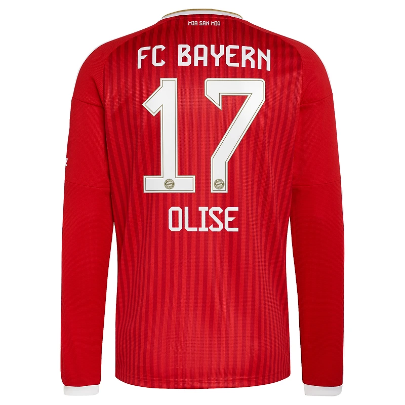 Maillot domicile réplique manches longues adidas Michael Olise rouge Bayern Munich 2026/27 pour homme