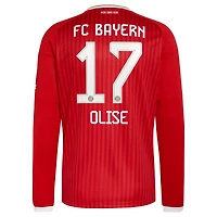 Maillot domicile réplique manches longues adidas Michael Olise rouge Bayern Munich 2026/27 pour homme