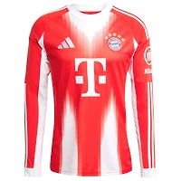 Maillot manches longues adidas rouge Bayern Munich 2025/26 Domicile Réplique Homme
