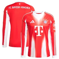 Men's adidas Red Bayern Munich 2025/26 Home Replica Long Sleeve Jersey
