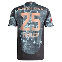 Maillot de joueur authentique extérieur du Bayern Munich 2024/25 adidas Thomas Müller pour homme - noir