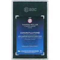 Thomas Muller Bayern Munich Autographed 2015-16 Topps UEFA Champions League Showcase #CLA-TM SGC Authenticated 9.5/10 Card