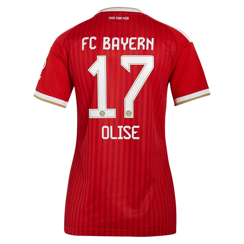 Maillot réplique domicile rouge Bayern Munich 2026/27 pour femme, adidas Michael Olise