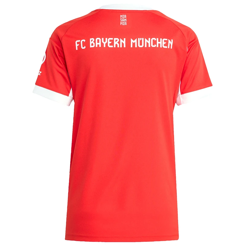 Maillot adidas rouge domicile Bayern Munich 2025/26 pour femme