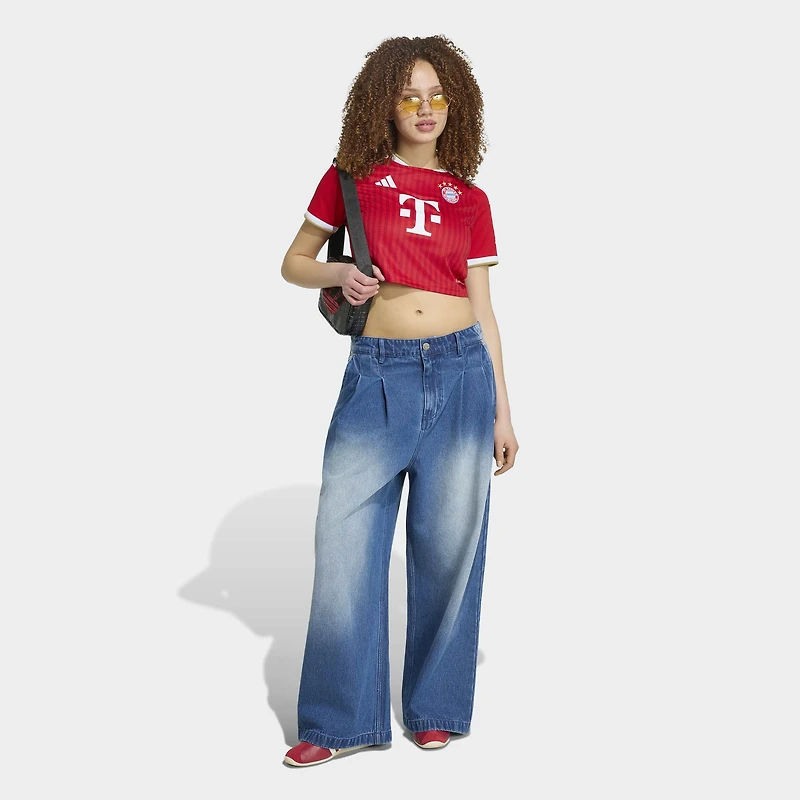 Women's adidas Red Bayern Munich 2026/27 Home Replica Cropped Jersey