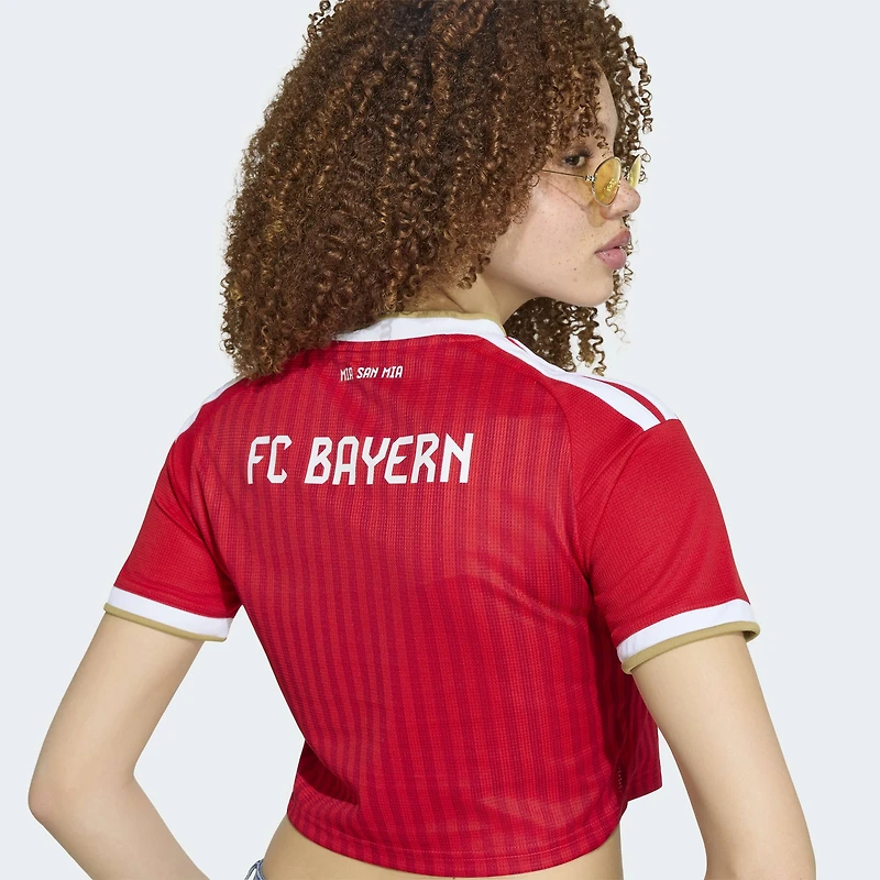 Women's adidas Red Bayern Munich 2026/27 Home Replica Cropped Jersey