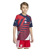 Maillot d'entraînement domicile d'avant-match adidas Bayern Munich bleu/rouge pour jeunes, saison 2026/27