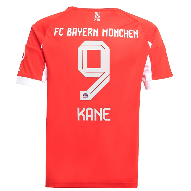 Maillot adidas Harry Kane rouge pour enfant du Bayern Munich 2025/26 Domicile