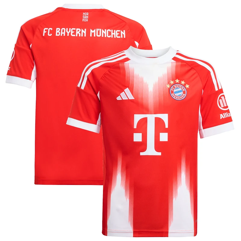 Youth adidas Red Bayern Munich 2025/26 Home Replica Jersey