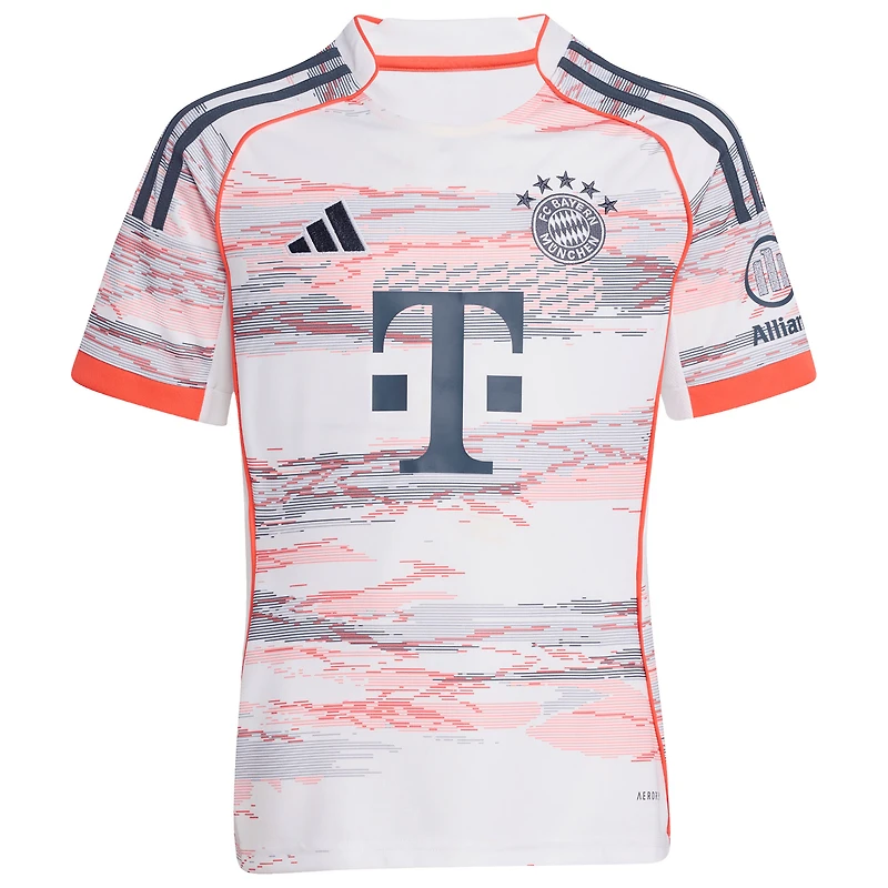 Youth adidas White Bayern Munich 2025/26 Away Replica Jersey