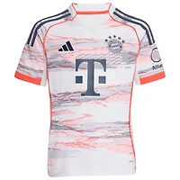 Youth adidas White Bayern Munich 2025/26 Away Replica Jersey