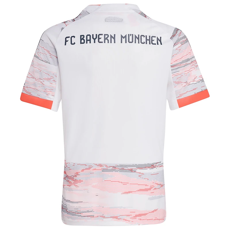 Youth adidas White Bayern Munich 2025/26 Away Replica Jersey