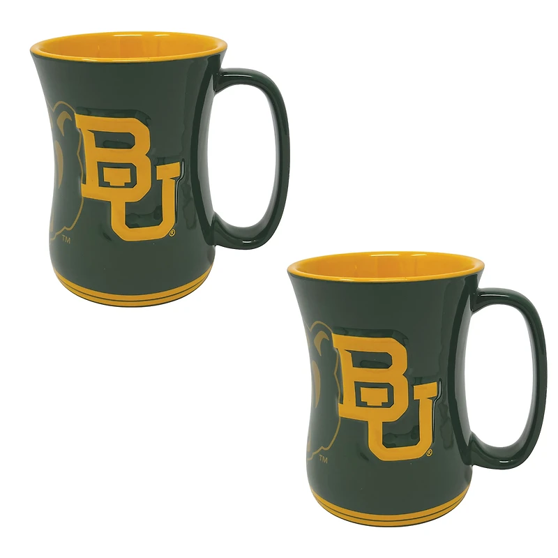 Lot de deux tasses sculptées Barista des Baylor Bears (473 ml)
