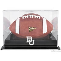 Vitrine de présentation de football avec logo de l'équipe des Baylor Bears à base noire et dos miroir