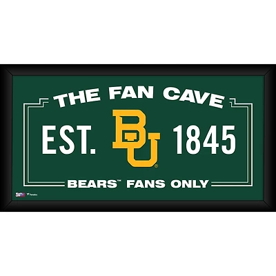 Collage encadré des Baylor Bears (25 x 50 cm) pour Fan Cave