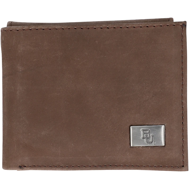 Portefeuille à deux volets en cuir des Baylor Bears