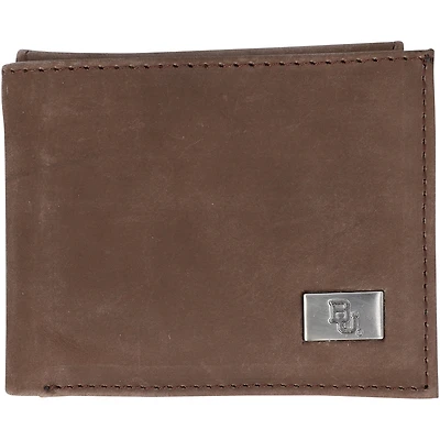 Portefeuille à deux volets en cuir des Baylor Bears