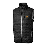 Gilet matelassé isolant entièrement zippé Rainier PrimaLoft Eco avec logo principal de l'équipe des Baylor Bears Cutter & Buck Black