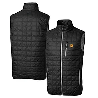 Cutter & Buck Black Baylor Bears Primary Team Logo Rainier PrimaLoft Eco Insulated Full-Zip Puffer Vest