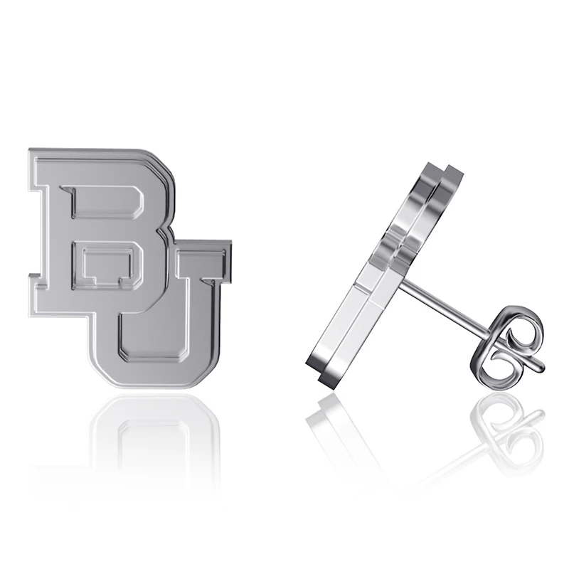 Dayna Designs Boucles d'oreilles en argent avec logo de l'équipe Baylor Bears