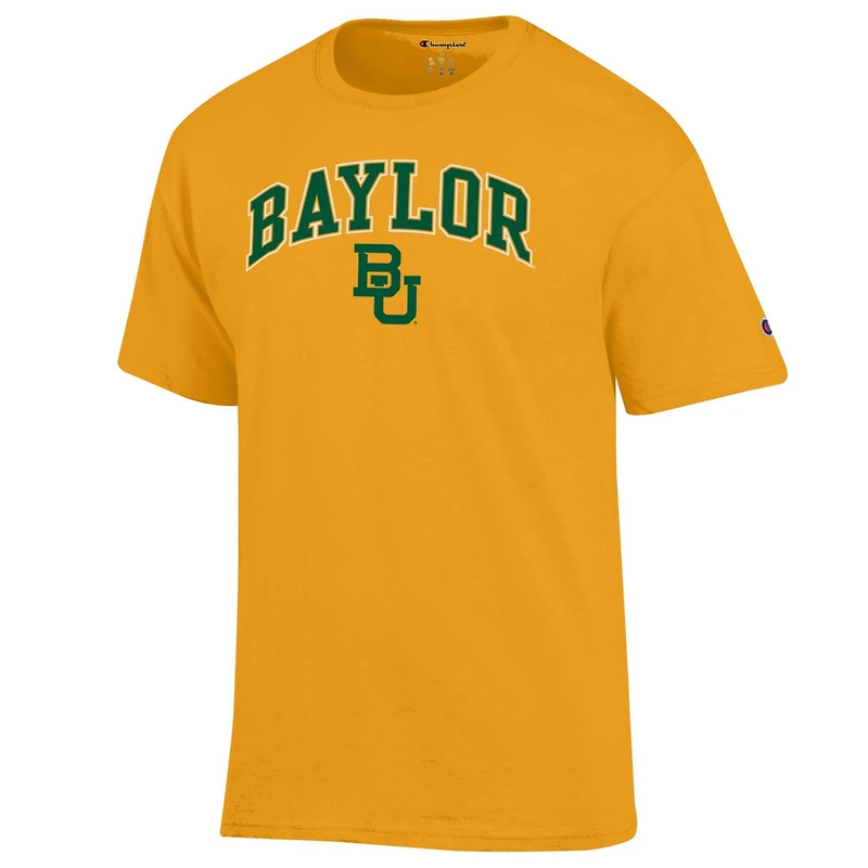 Men's Champion  Gold Baylor Bears Arch Over Logo T-Shirt