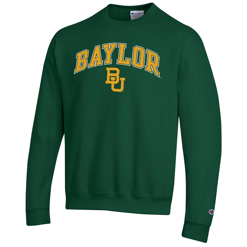 Men's Champion  Green Baylor Bears Arch Over Logo Pullover Sweatshirt