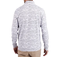 Men's Cutter & Buck  Gray Baylor Bears Traverse Stretch Eco Camo DryTec Tri-Blend Quarter-Zip Pullover