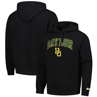 Men's  Black Baylor Bears Arch Logo Foundation Fleece Pullover Hoodie