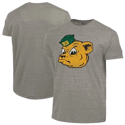 T-shirt Champion pour homme, couleur anthracite, Baylor Bears, style vintage Triumph Tri-Blend