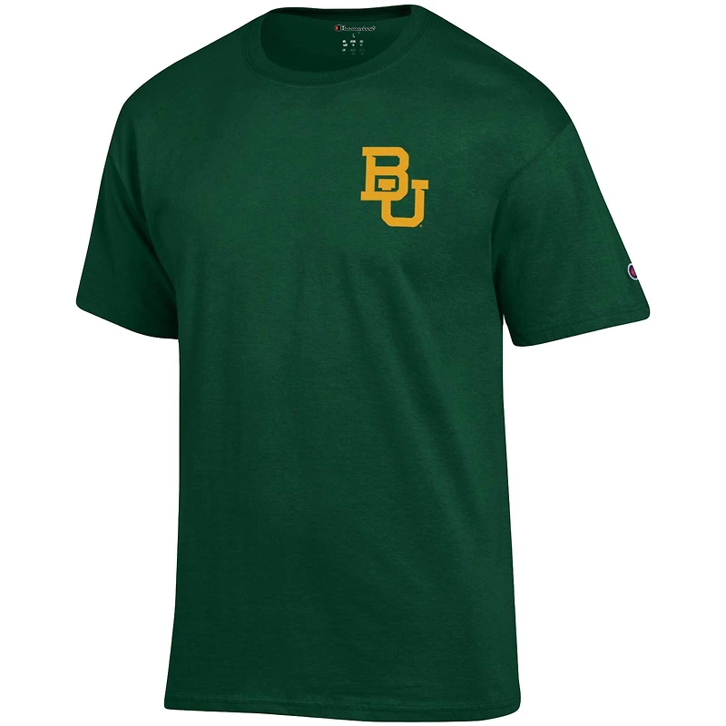 Men's Champion Green Baylor Bears Stack 2-Hit T-Shirt