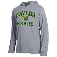 Men's Champion  Heather Gray Baylor Bears High Motor All-Star Long Sleeve Hooded T-Shirt