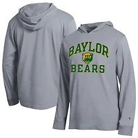 Men's Champion  Heather Gray Baylor Bears High Motor All-Star Long Sleeve Hooded T-Shirt
