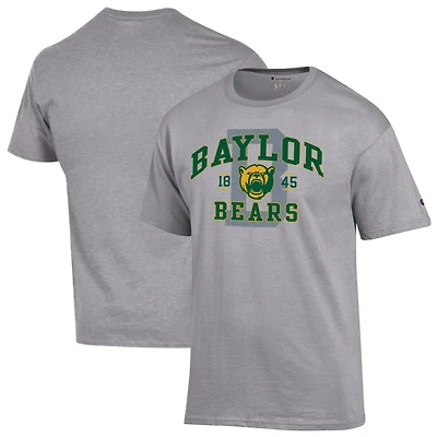 T-shirt universitaire Champion Heather Gray Baylor Bears pour hommes