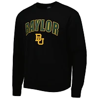 Men's Colosseum Black Baylor Bears Arch & Logo Pullover Sweatshirt