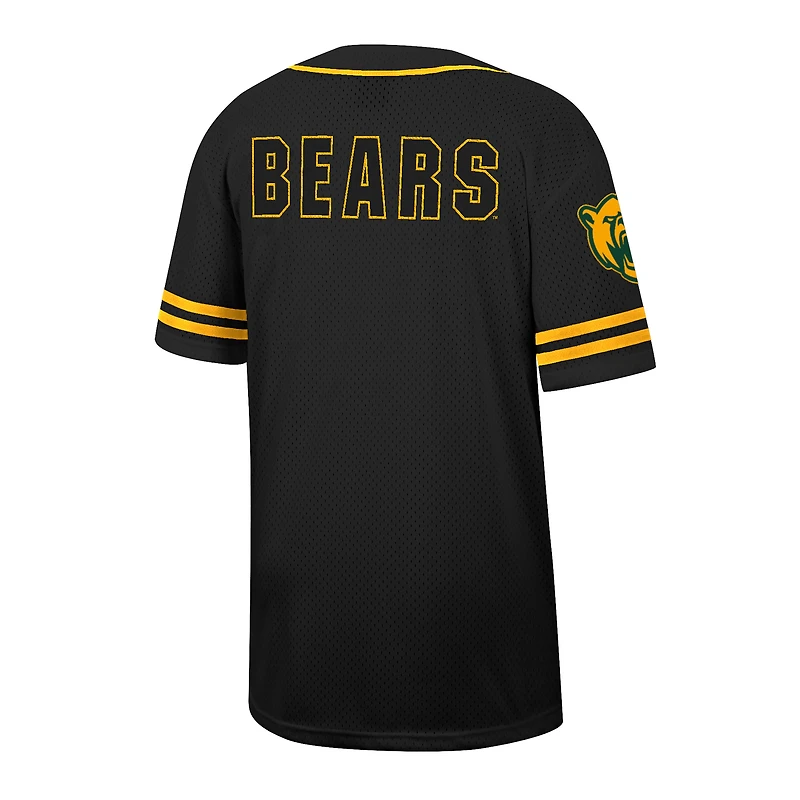 Maillot de baseball boutonné en maille Free Spirited des Baylor Bears Colosseum noir pour hommes