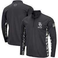 Veste à fermeture éclair quart de tour Colosseum Charcoal Baylor Bears OHT Military Appreciation Rival Digi Camo pour homme