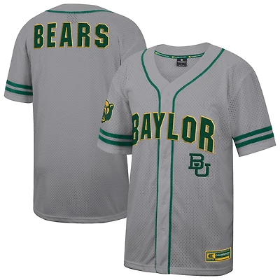 Maillot de baseball Free Spirited pour homme, gris, Colosseum, Baylor Bears