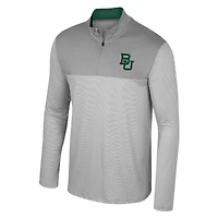 Haut à quart de zip Tuck Baylor Bears gris Colosseum pour hommes