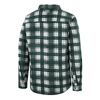 Colosseum Green/White Baylor Bears Ellis Plaid Full-Snap Shirt Jacket
