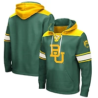 Men's Colosseum Green Baylor Bears 2.0 Lace-Up Pullover Hoodie
