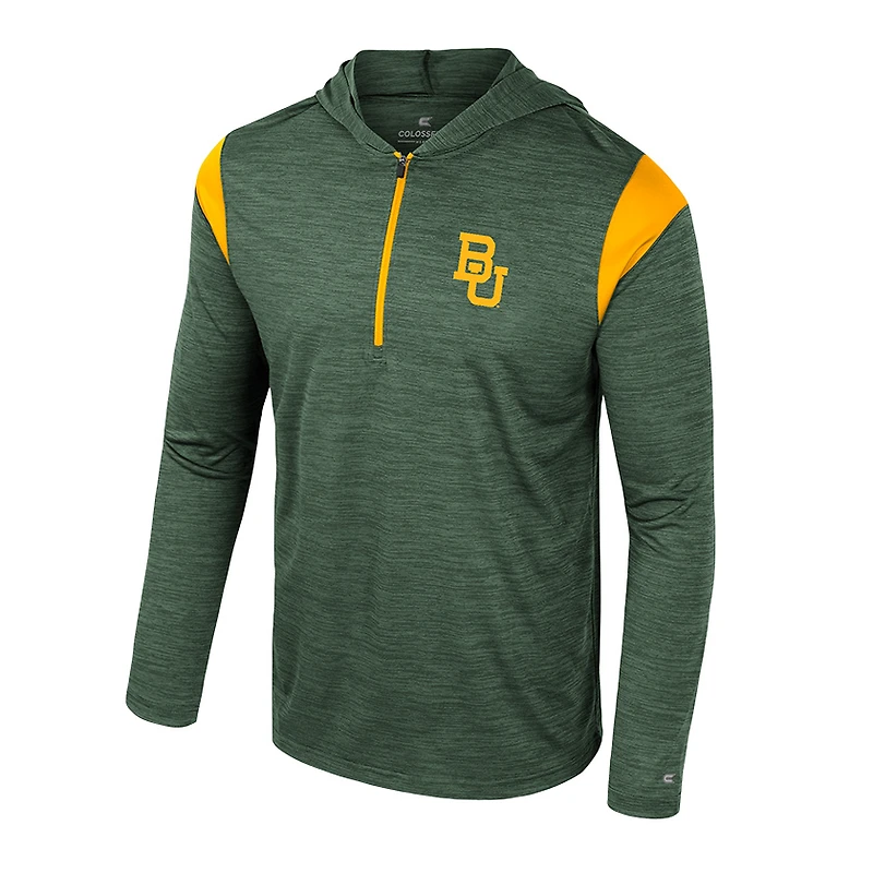 Men's Colosseum Green Baylor Bears Dozer Half-Zip Windshirt