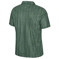 Polo imprimé football vert Colosseum pour homme des Baylor Bears